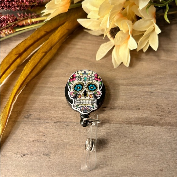 Sugar Skull Badge Reel - Picture 1 of 1